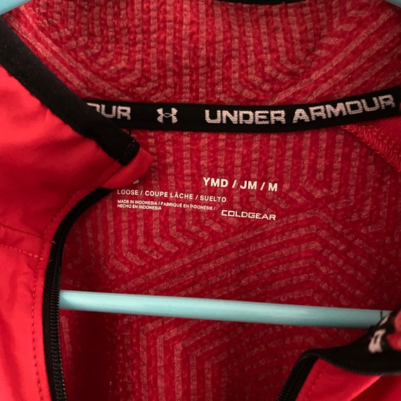 Red Youth Under Armour Jacket Size M - Picture 2 of 5